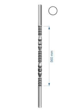 DOPRODEJ! Kruhová tyč-trubková H-1000mm, ø32mm, stěna 1mm