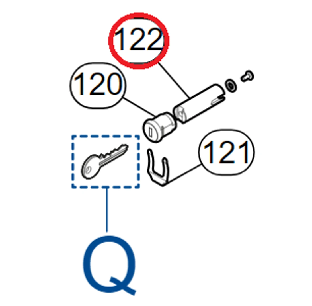 PMD2103.4610 hriadeľ pre zámok pre M3BAR/M5BAR