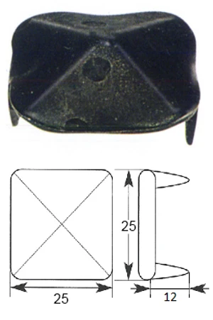 Ozdobný hřebík 25 x 25 mm se dvěma hroty - slide 2