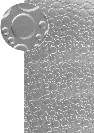 Plech  pozinkovaný, 2000x1000x1,2mm - KRUHY, 3D vzor - slide 0