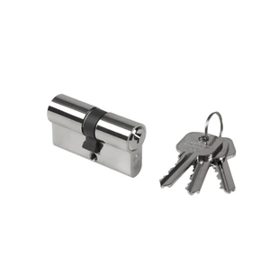 LOCINOX® cylindrická vložka EURO 27/27mm, niklová, 3 kľúče, skrutka M5x65mm - slide 0