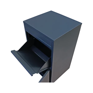 Box na balíky (410x385x720mm) s přepadovou lištou na ochranu balíků, tloušťka 0.8mm) velikost balíku: 320x300x180mm, barva: RAL 7016 (antracit) - slide 2