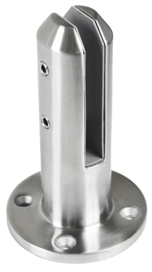 Nerezové vrchní kotvení pro skleněnou výplň max. 12,76 mm, broušená nerez K320 / AISI316 - slide 1