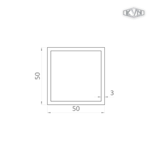 jokel 50x50x3mm, dĺžka 6000 mm, materiál EN AW-6060 T66, prírodný hliník bez povrchovej úpravy, cena za kus - slide 1