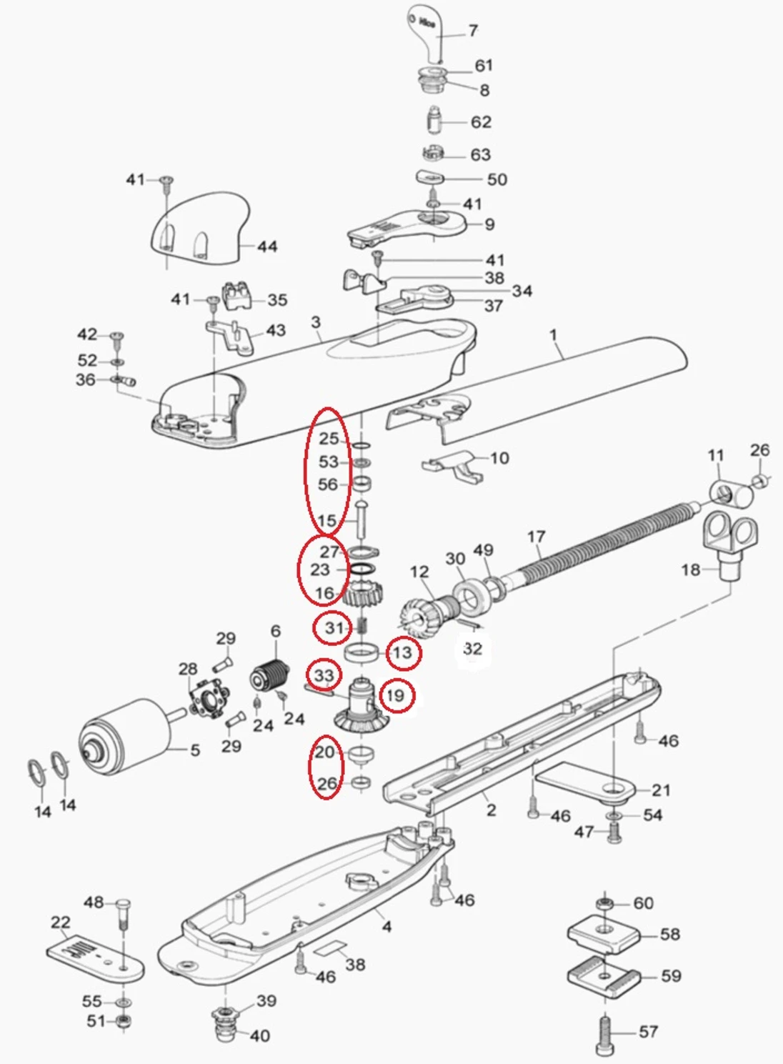 PRWNG02 kit prevodovky pre Wingo230V