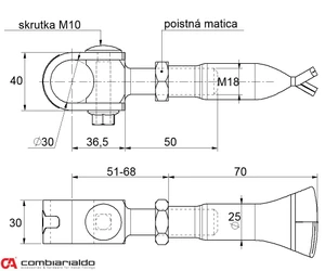 záves nastaviteľný M18, na chemické kotvenie - slide 1