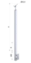 Nerezový sloup, boční kotvení, 4řadový M6, vnitřní