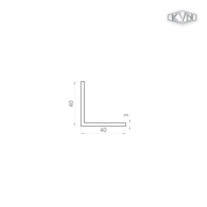 L profil 40x40x3mm,dĺžka 6000mm, materiál EN AW-6060 T66, prírodný hliník bez povrchovej úpravy, cena za kus - slide 1