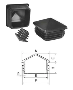 Štvorcové so strieškou,  materiál polyetylén