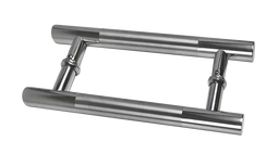 Nerezové madlo na dvere (296mm / ø 25mm), na sklo 8-12mm, leštená / brúsená nerez K320 /AISI304