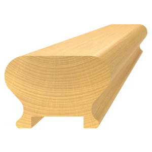 Dřevěný profil (62x43 mm / L: 3000 mm), materiál: buk, broušený povrch bez nátěru, balení: PVC fólie, průběžný materiál - slide 0