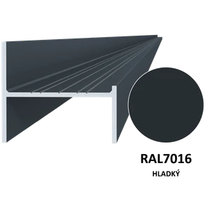 Poškodený UT profil 50x44mm, L-6000mm, práškový lak, antracit RAL7016 - slide 0