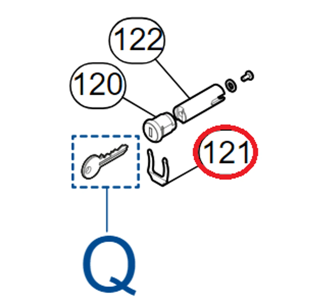 HPM0007 poistná podložka pre zámok pre M3BAR/M5BAR