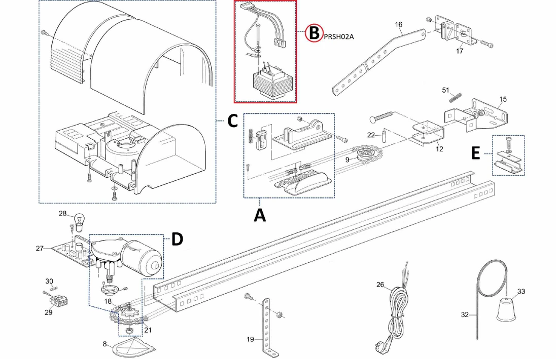 PRSH02A transformátor KIT pre SHEL 75