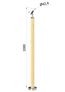 Drevený stĺp, vrchné kotvenie, bez výplne