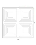 plech oceľový pozinkovaný DX51D, rozmer 2000x1000x1,2mm +/- 0.5%, lisovaný vzor - ŠTVOREC 145x145mm, 3D efekt - slide 1