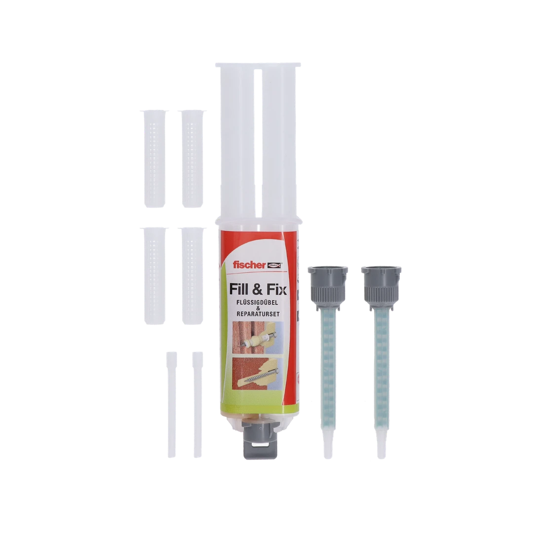 Fischer fill and fix, univerzální tekutá hmoždinka, brousitelná, natíratelná, vhodná pro opravy