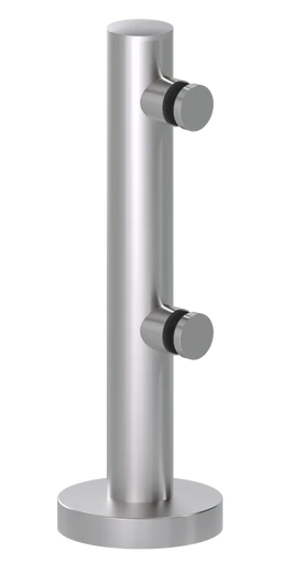 Nerezový stĺpik na sklo s dvomi svorkami K320/AISI 304