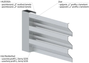 Z-profil-lamela L-3000mm, 23x40x20x1,5mm s vystuženou hranou 10mm, zinkovaný plech, použitie pre plotovú výplň v kombinácii s KU35Zn a profilom 35mm,40mm alebo špeciálom KJL70x34x55x2, cena za 3m kus - slide 4