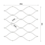 nerezová lanková síť, 3.0m x 25m (šxd), oko 200x200 mm, tloušťka lanka 2mm, AISI316