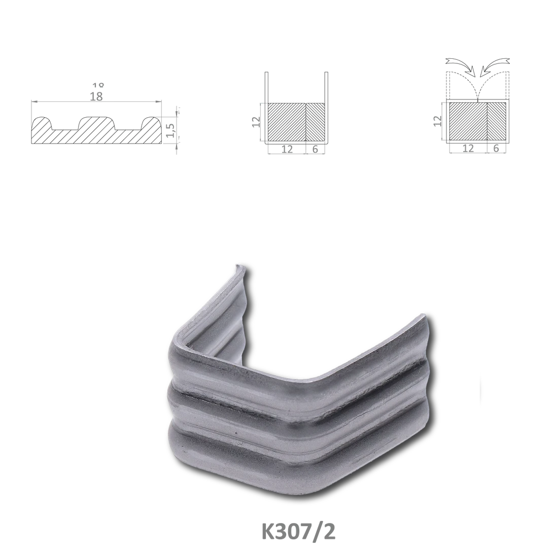 spona 12+6 x1.5 mm