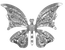 Motýl-dekorační element L 125 x L 175 mm, tl. 1 mm