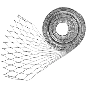 nerezová lanková síť, 1,2m x 25m (šxd), oko 60x104 mm, tloušťka lanka 2mm, AISI316 (V nerozloženém stavu má síť 29,8m) - slide 2