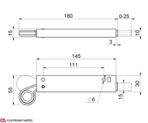 Mechanické zajištění Combi Arialdo, blokování pro křídlové brány - slide 1