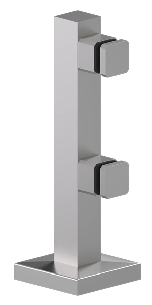 Nerezový sloupek na sklo se dvěma svorkami ø40mm - slide 0
