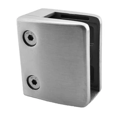 Svorka plochá na 40x40mm, sklo 14-17.52mm, brúsená AISI304