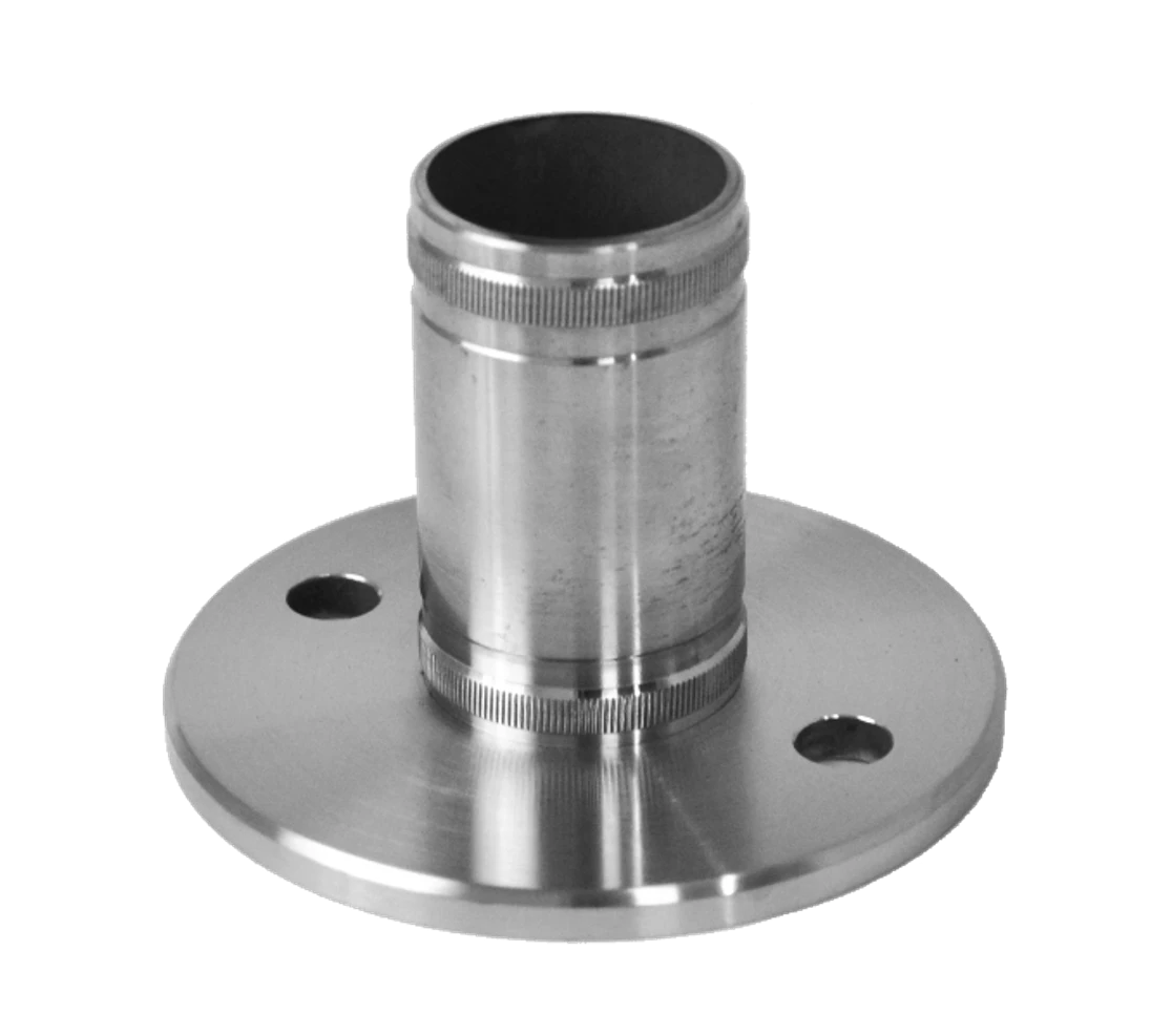 Kotevní deska ø100mm na trubku ø42.4mm, broušená AISI304