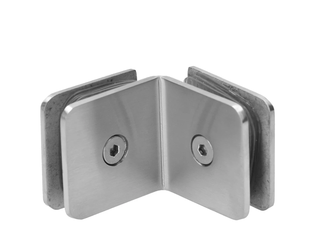 Svorka skla mezi sklo a sklo 90°, sklo 8-10mm, AISI304