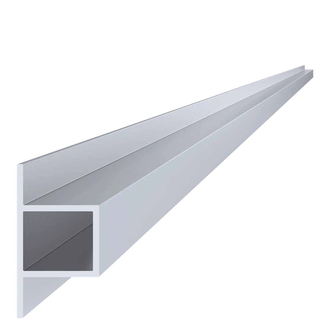 Poškodený T profil uzavretý 40x35x75x6000mm, bez povrchovej úpravy