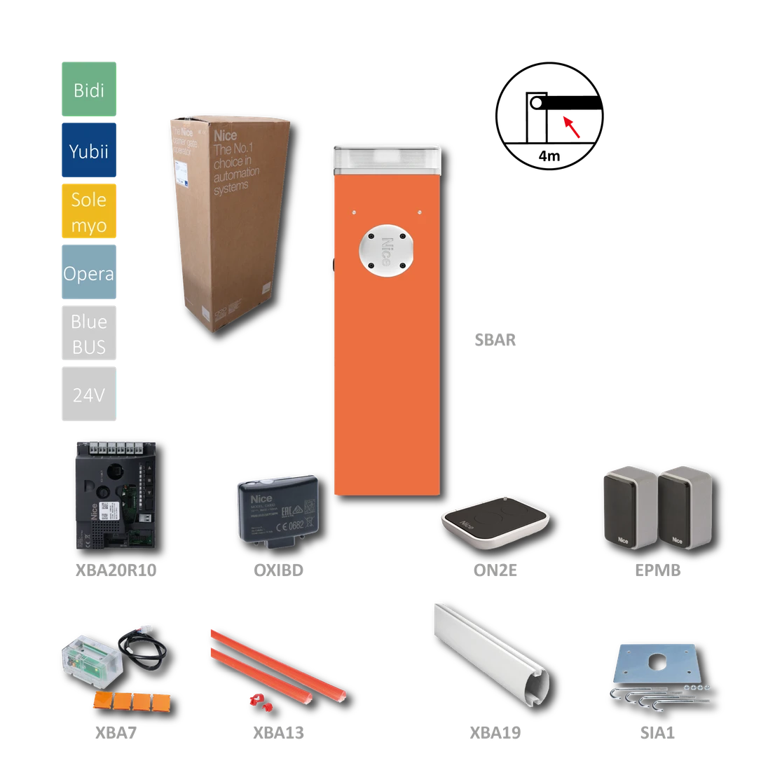 S4BAR KIT-automatická závora do 4m