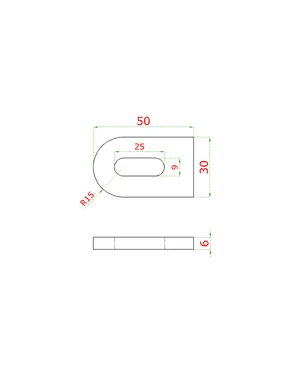 Navařovací deska (použitelná např. k držákům skla EB1-0120), broušená nerez K320 / AISI304 - slide 1