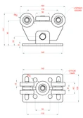 samonosný systém 60x60x4mm posuvnej brány do 150kg/4m otvor (W39/60Zn 6m pozinkovaný profil, 1x W-SET60F) - slide 6