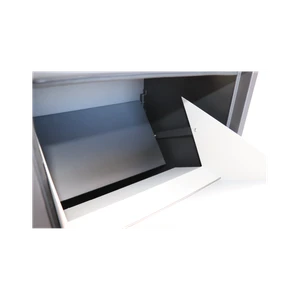 Box na balíky s prepadovou lištou, farba: čierno/biela - slide 4