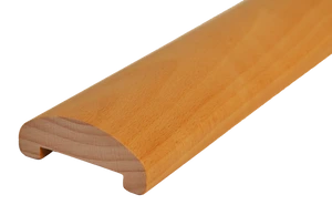 Dřevěný profil (65x25 mm /L:3000 mm), materiál: buk, broušený povrch bez nátěru, balení: PVC fólie, průběžný materiál - slide 2