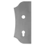 Štít 250x104x3mm s otvormi, otvor pre kľučku ø 19,5mm, hladký, obojstranný (ľavý aj pravý), pre zámok ZM90/80