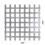 dierovaný plech štvorcový radový Zn, otvor: 10x10mm, rozteč: 14mm, (1000x2000x1.0mm)