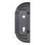 Štítek 310x116x2 mm s otvory, rozteč 90 mm, otvor pro kliku ø 19,5 mm, zdobený, levý, s otvorem pro zámek