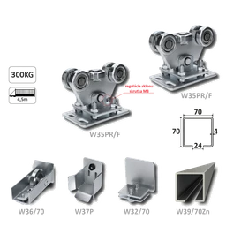 Samonos do 300 kg/ 4,5 m, profil 70 x 70 x 4 mm, Zn