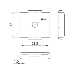 Dráp k upínaní pro profily 27x18 a 28x30 - slide 1