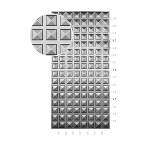 Plech  pozinkovaný, 2000x1000x1,2mm - ŠTVOREC, 3D vzor - slide 2