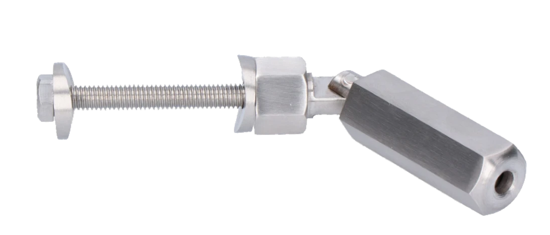 Úchyt pro lanko ø5mm na trubku ø42.4mm, broušená AISI304