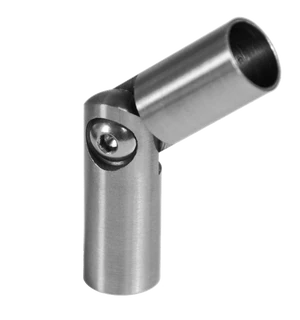 Spoj nastaviteľný ø 12mm (0-100°) s kĺbom, brúsená nerez K320 /AISI316 - slide 0