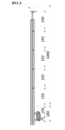 nerezový stĺp, bočné kotvenie, 4 dierový koncový, pravý, vrch pevný (ø 42.4x2mm), leštená nerez /AISI304
