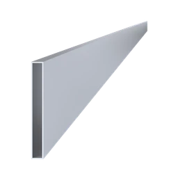 Poškodený jokel 160x20x2mm, L-6000mm, hliník bez povrchovej úpravy