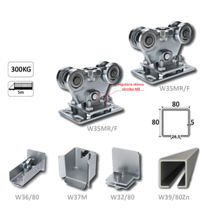Samonos do 300 kg/5 m, profil 80 × 80 × 5 mm, Zn - slide 1