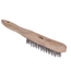 kefa ručná oceľová, 5 radová, 300mm, drevená rúčka